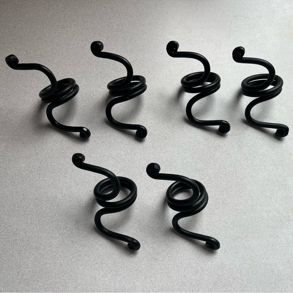 Dining Set Of 6 Black Metal Napkin Rings 4 Long Poshmark